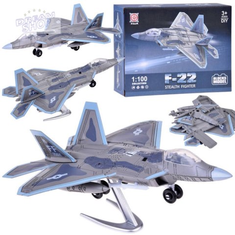 Zestaw klocków samolot odrzutowiec model F-22 1:100 ZA5027 Zestaw klocków samolot odrzutowiec model F-22 1:100 ZA5027