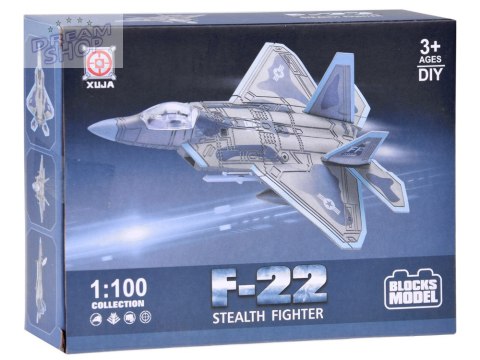 Zestaw klocków samolot odrzutowiec model F-22 1:100 ZA5027 Zestaw klocków samolot odrzutowiec model F-22 1:100 ZA5027