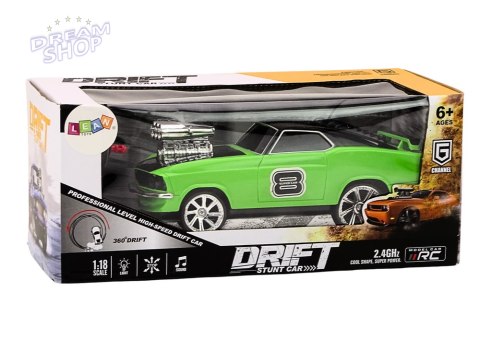 Autko Zdalnie Sterowane 1:18 Drift 360 Światła Dźwięki Zielony Autko Zdalnie Sterowane 1:18 Drift 360 Światła Dźwięki Zielony