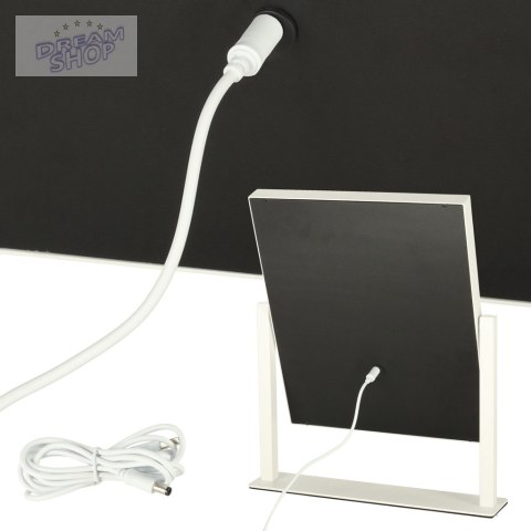 Lusterko do makijażu kosmetyczne podświetlane LED Hollywood z 9 żarówkami USB 25 x 30 cm Lusterko do makijażu kosmetyczne podświetlane LED Hollywood z 9 żarówkami USB 25 x 30 cm