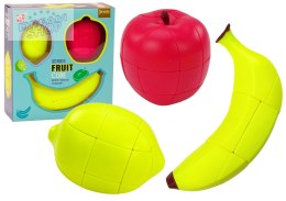 Układanka Owoce Puzzle Kostki Edukacyjne Jabłko Banan Cytryna Magiczne