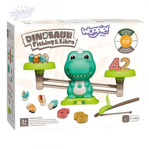 WOOPIE Waga Szalkowa Równoważnia Gra Łowienie Dinozaurów Rybek Nauka Liczydło WOOPIE Waga Szalkowa Równoważnia Gra Łowienie Dinozaurów Rybek Nauka Liczydło