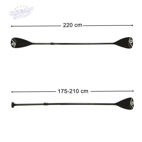 Wiosło kajakowe do deski SUP 2w1 składane aluminiowe regulowane 175 - 220 cm Wiosło kajakowe do deski SUP 2w1 składane aluminiowe regulowane 175 - 220 cm