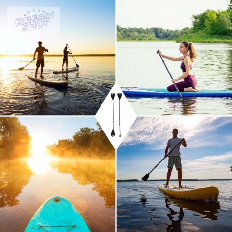 Wiosło kajakowe do deski SUP 2w1 składane aluminiowe regulowane 175 - 220 cm Wiosło kajakowe do deski SUP 2w1 składane aluminiowe regulowane 175 - 220 cm