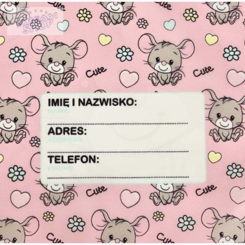 Worek na buty obuwie wf dla dzieci myszka różowy