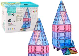 Zestaw Klocków Magnetycznych Panele 59el Kolorowe