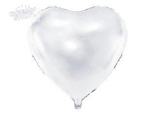 Balon foliowy Serce białe 45cm