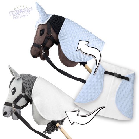 Derka i nauszniki Skippi dla Hobby Horse - błękit- prezent na dzień dziecka Derka i nauszniki Skippi dla Hobby Horse - błękit- prezent na dzień dziecka