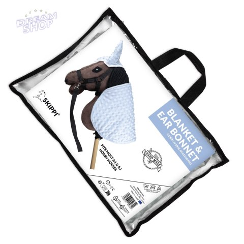 Derka i nauszniki Skippi dla Hobby Horse - błękit- prezent na dzień dziecka Derka i nauszniki Skippi dla Hobby Horse - błękit- prezent na dzień dziecka