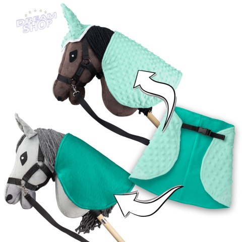 Derka i nauszniki Skippi dla Hobby Horse - mięta - prezent na dzień dziecka Derka i nauszniki Skippi dla Hobby Horse - mięta - prezent na dzień dziecka