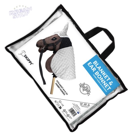 Derka i nauszniki Skippi dla Hobby Horse - szara - prezent na dzień dziecka Derka i nauszniki Skippi dla Hobby Horse - szara - prezent na dzień dziecka