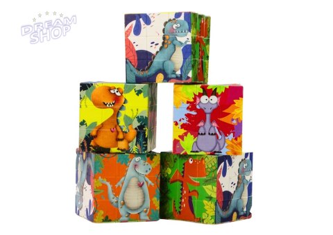 Magiczna Kostka Układanka Edukacyjna Dinozaury Puzzle Gra Logiczna Magiczna Kostka Układanka Edukacyjna Dinozaury Puzzle Gra Logiczna
