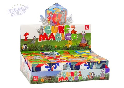 Magiczna Kostka Układanka Edukacyjna Dinozaury Puzzle Gra Logiczna Magiczna Kostka Układanka Edukacyjna Dinozaury Puzzle Gra Logiczna