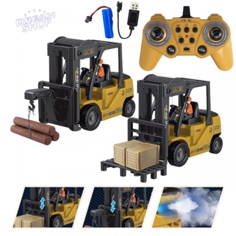 WOOPIE Zdalnie Sterowany Wózek Widłowy 2w1 Dźwig RC - Skala 1:24 WOOPIE Zdalnie Sterowany Wózek Widłowy 2w1 Dźwig RC - Skala 1:24