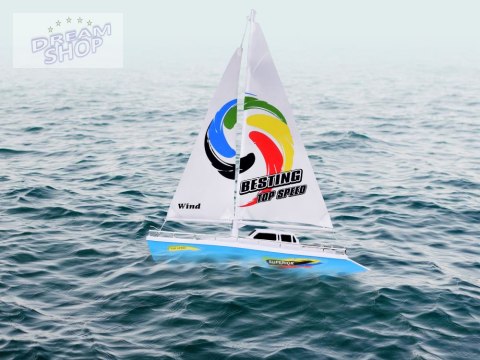 Zdalnie sterowany Jacht żaglowy Żaglówka na pilota koło sterowe RC0639 Zdalnie sterowany Jacht żaglowy Żaglówka na pilota koło sterowe RC0639