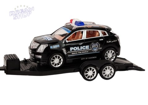 Auto Pickup Policyjne Z Lawetą Naczepą Auto Terenowe Zestaw Policja