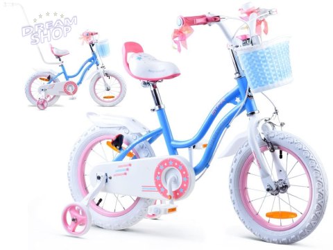 RoyalBaby Rower dziewczęcy STAR GIRL 14cal niebieski RB14G-1 RoyalBaby Rower dziewczęcy STAR GIRL 14cal niebieski RB14G-1