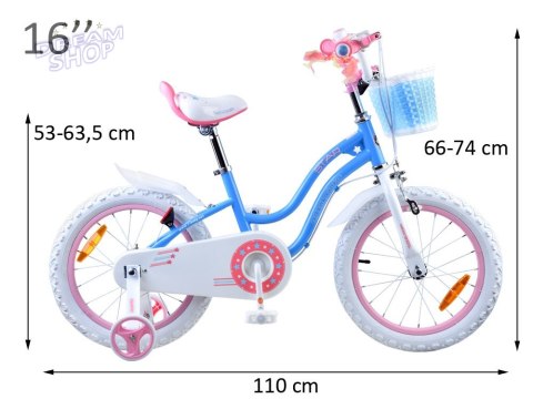 RoyalBaby Rower dziewczęcy STAR GIRL 16cal koszyk kółka boczne RB16G-1 RoyalBaby Rower dziewczęcy STAR GIRL 16cal koszyk kółka boczne RB16G-1