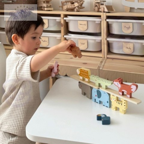 TOOKY TOY Drewniane Klocki Układanka Zwierzątka Montessori 9 el. TOOKY TOY Drewniane Klocki Układanka Zwierzątka Montessori 9 el.