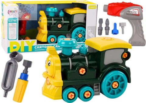 Lokomotywa Do Skręcania Kreskówkowa DIY Zielony Lokomotywa Do Skręcania Kreskówkowa DIY Zielony