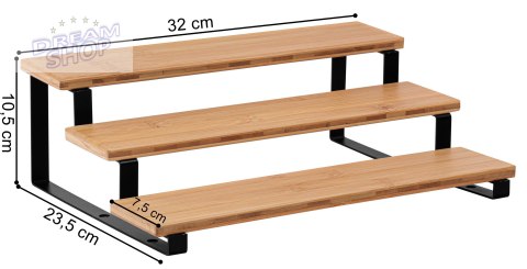 Półki na przyprawy DRACO organizer kuchenny 3 poziomy Półki na przyprawy DRACO organizer kuchenny 3 poziomy