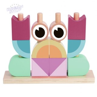 TOOKY TOY Kreatywne Drewniane Klocki Przestrzenne 3d Krab