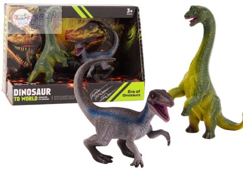 Zestaw Figurek Dinozaurów Brachinozaur Velociraptor 2El Zestaw Figurek Dinozaurów Brachinozaur Velociraptor 2El