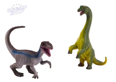 Zestaw Figurek Dinozaurów Brachinozaur Velociraptor 2El Zestaw Figurek Dinozaurów Brachinozaur Velociraptor 2El