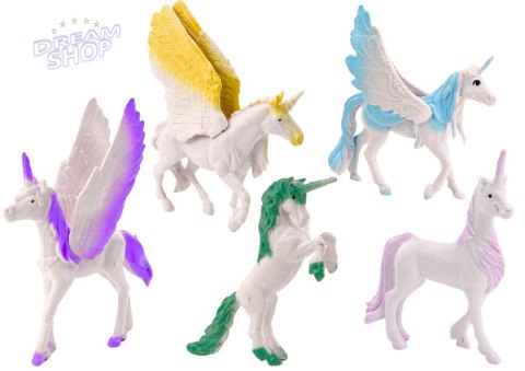 Zestaw Figurek Jednorożec Pegaz Biały Skrzydła Magiczne 6 ele. Zestaw Figurek Jednorożec Pegaz Biały Skrzydła Magiczne 6 ele.