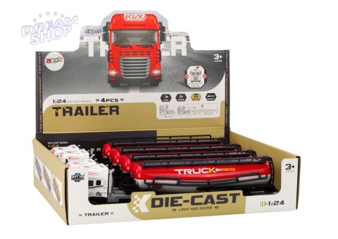 Ciężarówka Z Przyczepą Cysterna TIR 1:24 Auto Ciężarowe Światła Dźwięki Ciężarówka Z Przyczepą Cysterna TIR 1:24 Auto Ciężarowe Światła Dźwięki
