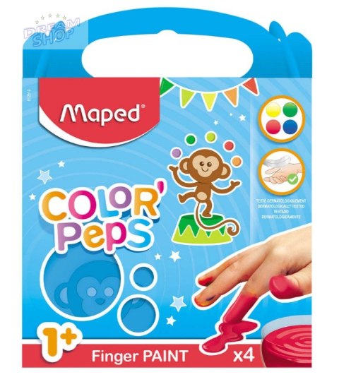 Farba do malowania palcami dla dzieci Colorpops 4 kolory Maped
