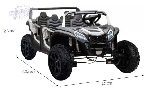 Pojazd 4-osobowy Buggy ATV RACING UTV2000 Z Baterią Li-ion Biały Pojazd 4-osobowy Buggy ATV RACING UTV2000 Z Baterią Li-ion Biały