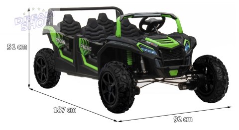 Pojazd 4-osobowy Buggy ATV RACING UTV2000 Z Baterią Li-ion Zielony Pojazd 4-osobowy Buggy ATV RACING UTV2000 Z Baterią Li-ion Zielony