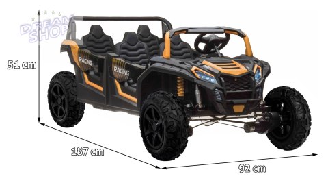 Pojazd 4-osobowy Buggy ATV RACING UTV2000 Z Baterią Li-ion Złoty Pojazd 4-osobowy Buggy ATV RACING UTV2000 Z Baterią Li-ion Złoty