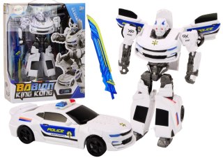 Auto-Robot 2w1 Transformacja Samochód Policyjny Biały