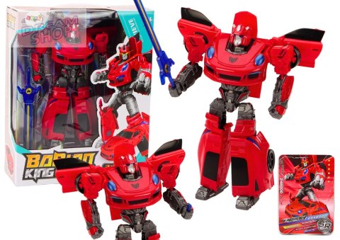 Auto-Robot 2w1 Transformacja Sportowy Czerwony