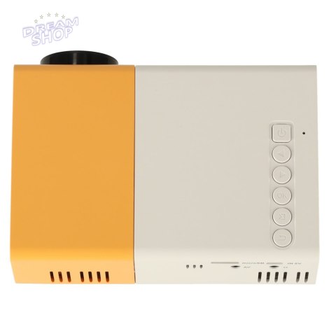 Mini projektor rzutnik przenośny dla dzieci LED TFT LCD 1920x1080 24-60" USB HDMI 12V pomarańczowo-biały Mini projektor rzutnik przenośny dla dzieci LED TFT LCD 1920x1080 24-60" USB HDMI 12V pomarańczowo-biały