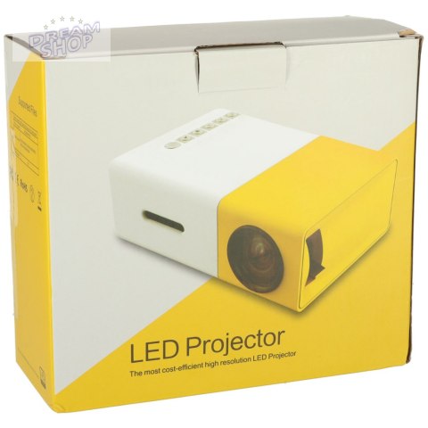 Mini projektor rzutnik przenośny dla dzieci LED TFT LCD 1920x1080 24-60" USB HDMI 12V pomarańczowo-biały Mini projektor rzutnik przenośny dla dzieci LED TFT LCD 1920x1080 24-60" USB HDMI 12V pomarańczowo-biały