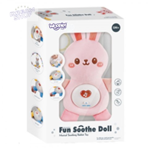 WOOPIE BABY Interaktywny Pluszak Przytulanka dla Niemowląt Światło Dźwięk Króliczek Usypiacz Różowy WOOPIE BABY Interaktywny Pluszak Przytulanka dla Niemowląt Światło Dźwięk Króliczek Usypiacz Różowy