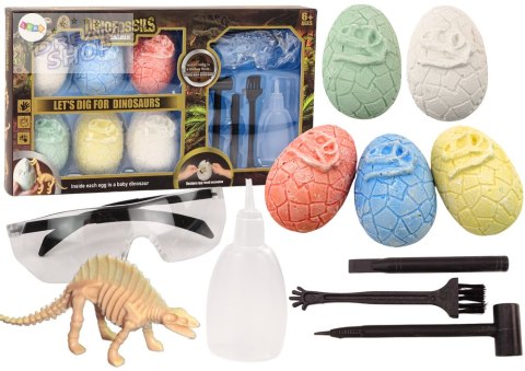 Zestaw Archeologiczny Jaja Dinozaurów 6 Szt Narzędzia Okulary