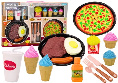 Zestaw Produktów Spożywczych Pizza Frytki Lody Sztućce