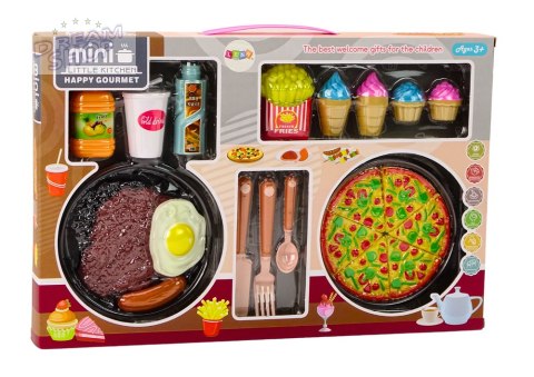 Zestaw Produktów Spożywczych Pizza Frytki Lody Sztućce
