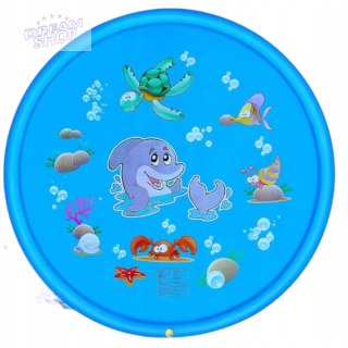 Brodzik letnia mata wodna fontanna 100 cm zraszacz delfin ślizgawka 1655
