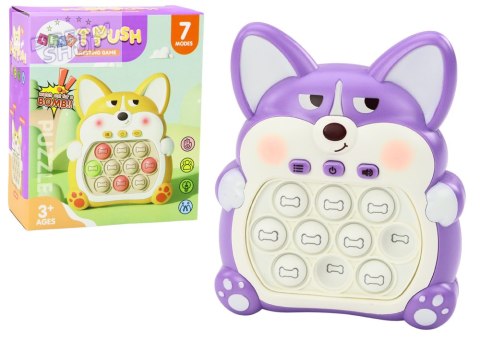 Gra Zręcznościowa Konsola Pop-It Lisek 7 Trybów Gry Fioletowy
