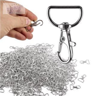 Karabińczyk metalowy rybka 2 mm 500 szt.
