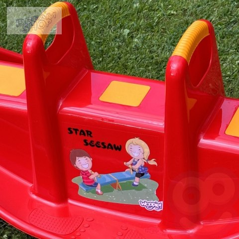 WOOPIE Bujak Wieloosobowy STAR Huśtawka Równoważna Czerwony WOOPIE Bujak Wieloosobowy STAR Huśtawka Równoważna Czerwony