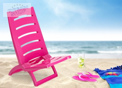 Krzesełko plażowe TIRRENO różowe Krzesełko plażowe TIRRENO różowe