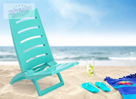 Krzesełko plażowe TIRRENO turkusowe Krzesełko plażowe TIRRENO turkusowe