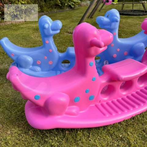 WOOPIE Bujak Wieloosobowy Dino Huśtawka Równoważna Różowa WOOPIE Bujak Wieloosobowy Dino Huśtawka Równoważna Różowa