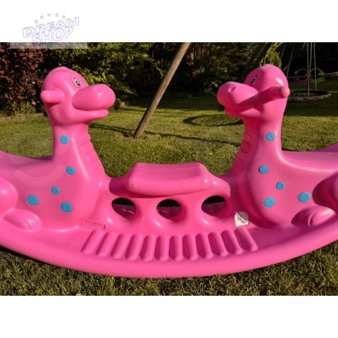 WOOPIE Bujak Wieloosobowy Dino Huśtawka Równoważna Różowa WOOPIE Bujak Wieloosobowy Dino Huśtawka Równoważna Różowa
